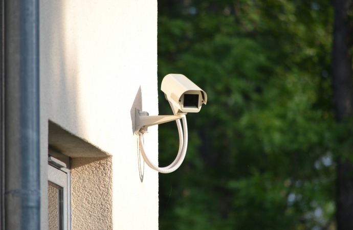 High-security storage unit with CCTV cameras and secure locks