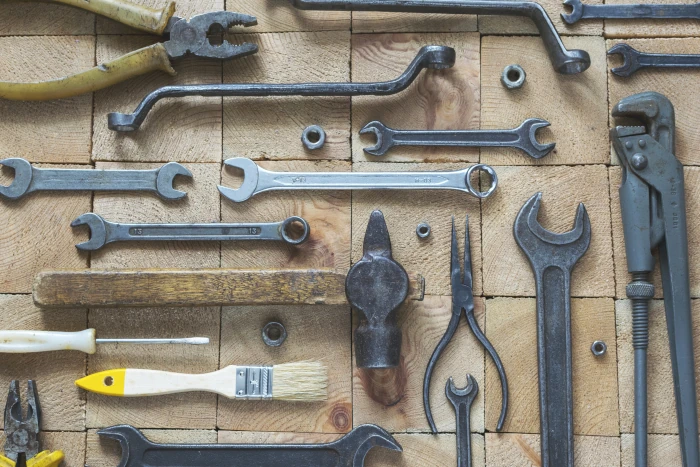 collection of tools being stored