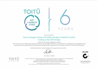 Toitu Carbon zero certificate 2025, expires 2026