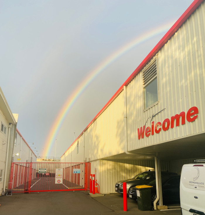 rainbow over facility